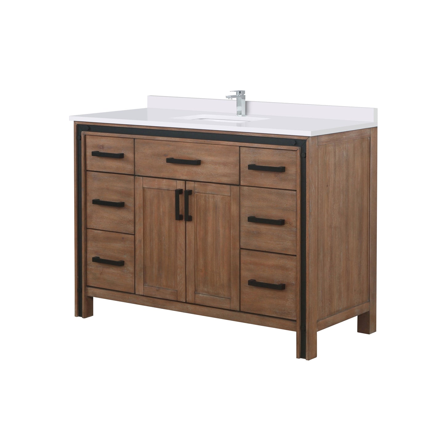 Ziva 48 in W x 22 in D Rustic Barnwood Bath Vanity