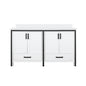 Ziva 60 in W x 22 in D White Double Bath Vanity