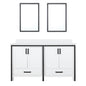 Ziva 60 in W x 22 in D White Double Bath Vanity