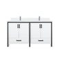 Ziva 60 in W x 22 in D White Double Bath Vanity