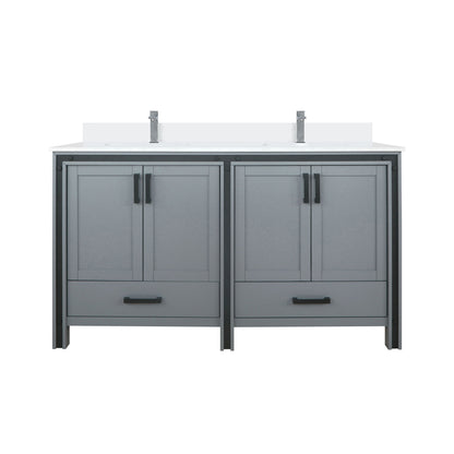 Ziva 60 in W x 22 in D Dark Grey Double Bath Vanity