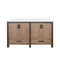 Ziva 60 in W x 22 in D Rustic Barnwood Double Bath Vanity