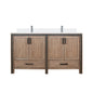 Ziva 60 in W x 22 in D Rustic Barnwood Double Bath Vanity