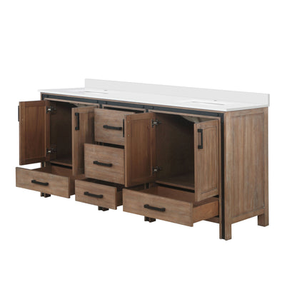 Ziva 72 in W x 22 in D Rustic Barnwood Double Bath Vanity
