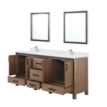 Ziva 72 in W x 22 in D Rustic Barnwood Double Bath Vanity