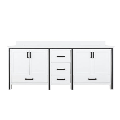 Ziva 80 in W x 22 in D White Double Bath Vanity
