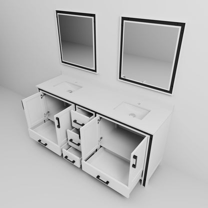 Ziva 80 in W x 22 in D White Double Bath Vanity