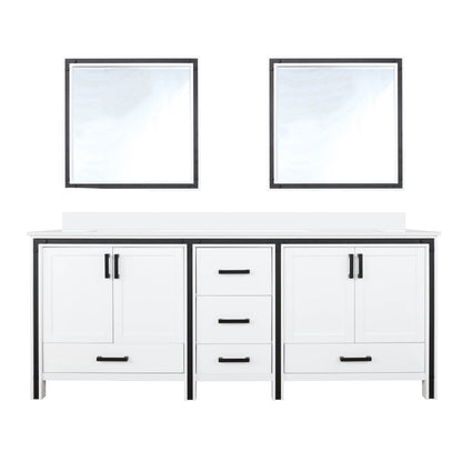 Ziva 80 in W x 22 in D White Double Bath Vanity