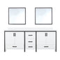Ziva 80 in W x 22 in D White Double Bath Vanity