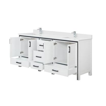 Ziva 80 in W x 22 in D White Double Bath Vanity
