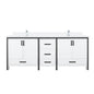 Ziva 80 in W x 22 in D White Double Bath Vanity