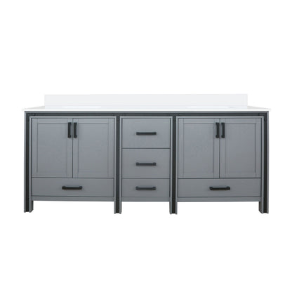 Ziva 80 in W x 22 in D Dark Grey Double Bath Vanity