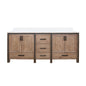 Ziva 80 in W x 22 in D Rustic Barnwood Double Bath Vanity