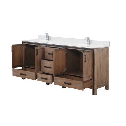 Ziva 80 in W x 22 in D Rustic Barnwood Double Bath Vanity