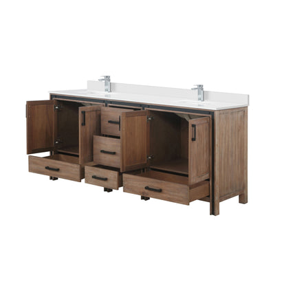 Ziva 80 in W x 22 in D Rustic Barnwood Double Bath Vanity