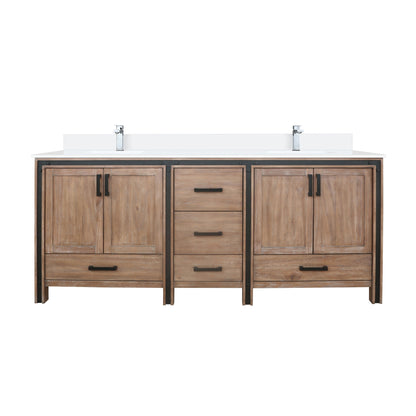 Ziva 80 in W x 22 in D Rustic Barnwood Double Bath Vanity