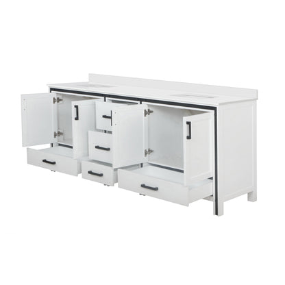 Ziva 84 in W x 22 in D White Double Bath Vanity