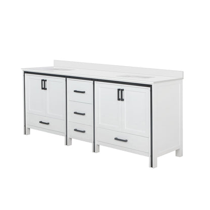 Ziva 84 in W x 22 in D White Double Bath Vanity