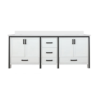 Ziva 84 in W x 22 in D White Double Bath Vanity