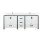 Ziva 84 in W x 22 in D White Double Bath Vanity