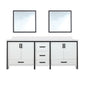 Ziva 84 in W x 22 in D White Double Bath Vanity