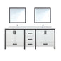 Ziva 84 in W x 22 in D White Double Bath Vanity