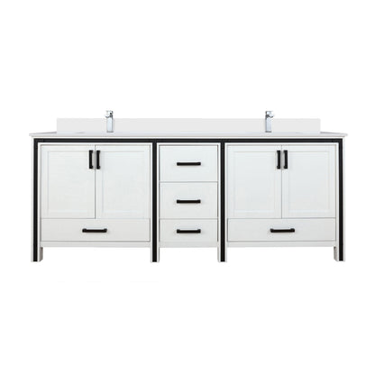 Ziva 84 in W x 22 in D White Double Bath Vanity