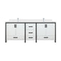 Ziva 84 in W x 22 in D White Double Bath Vanity