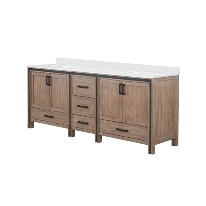 Ziva 84 in W x 22 in D Rustic Barnwood Double Bath Vanity