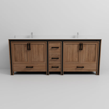 Ziva 84 in W x 22 in D Rustic Barnwood Double Bath Vanity