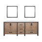 Ziva 84 in W x 22 in D Rustic Barnwood Double Bath Vanity