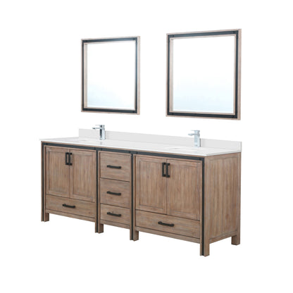 Ziva 84 in W x 22 in D Rustic Barnwood Double Bath Vanity