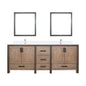 Ziva 84 in W x 22 in D Rustic Barnwood Double Bath Vanity