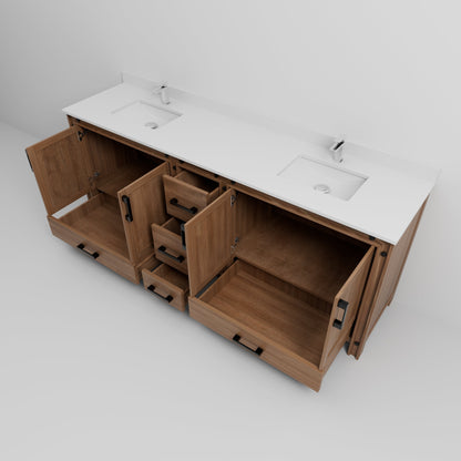 Ziva 84 in W x 22 in D Rustic Barnwood Double Bath Vanity