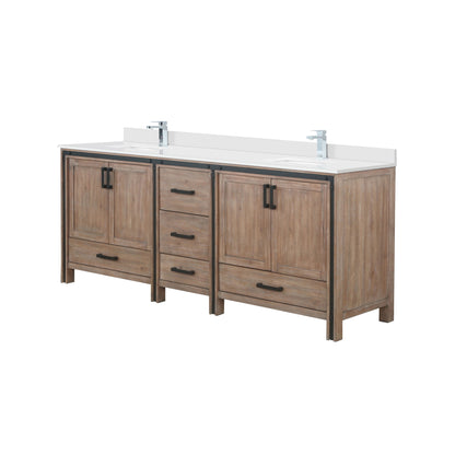 Ziva 84 in W x 22 in D Rustic Barnwood Double Bath Vanity