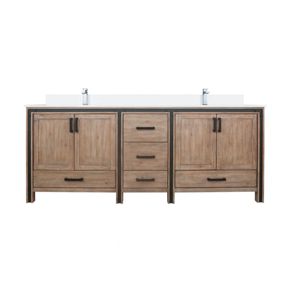 Ziva 84 in W x 22 in D Rustic Barnwood Double Bath Vanity