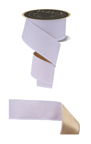 2.5"X10YD FINE GLITTER/FUSED WHITE/GOLD