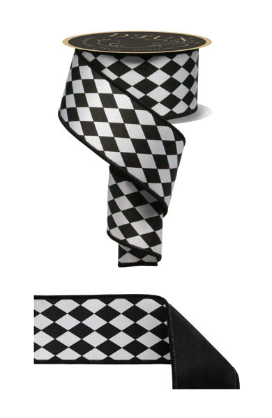 2.5"X10YD HARLEQUIN/FUSED WHITE/BLACK