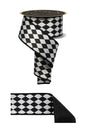 2.5"X10YD HARLEQUIN/FUSED WHITE/BLACK