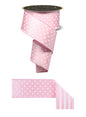 2.5"X10YD POLKA DOT/STRIPE/FUSED PINK/WHITE