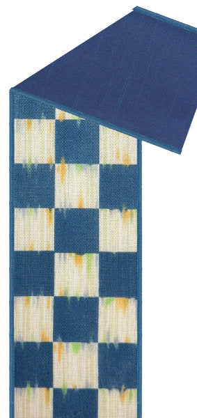 2.5"X10YD BOLD ANTIQUE CHECK/FUSED BEIGE/BLUE/MULTI