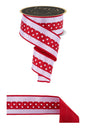 2.5"X10YD 3-IN-1 POLKA DOT/FUSED RED/WHITE