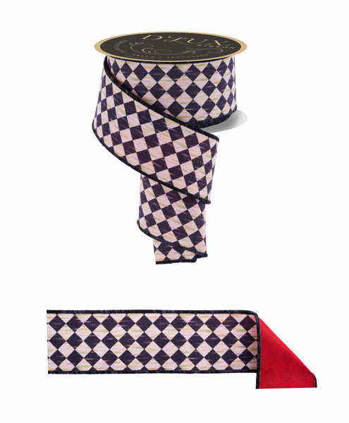 2.5"X10YD ANTIQUE DIAMOND/FUSED BLACK/RED