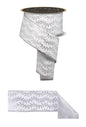 2.5"X10YD FOIL LEAF GARLAND/FUSED WHITE/SILVER