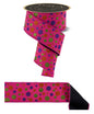 2.5"X10YD MULTI POLKA DOT/FUSED HOT PINK/PRPL/ORANGE/LIME