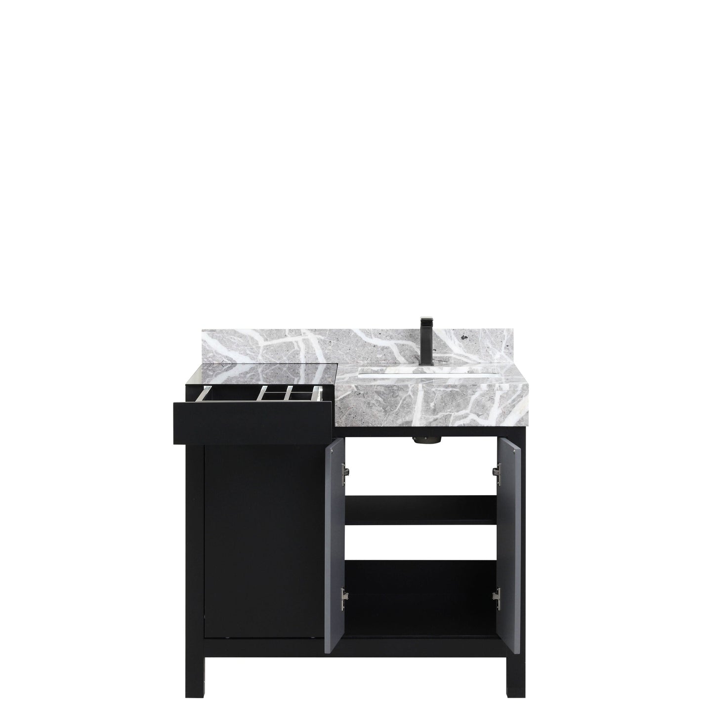 Zilara 36 in W x 22 in D Black and Grey Bath Vanity