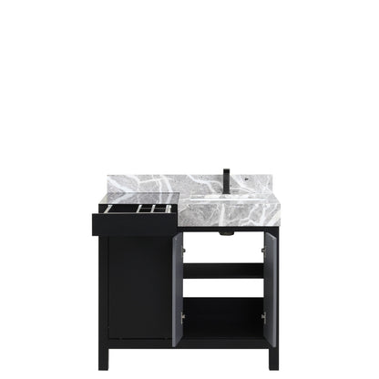 Zilara 36 in W x 22 in D Black and Grey Bath Vanity