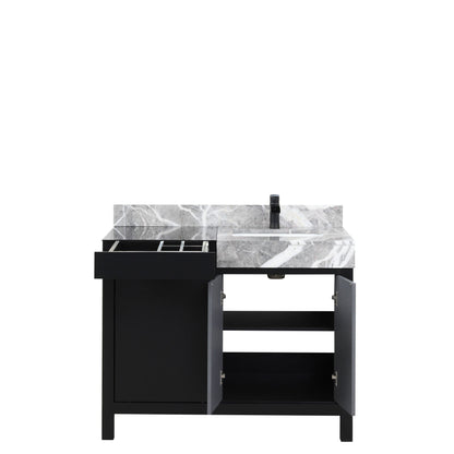 Zilara 42 in W x 22 in D Black and Grey Bath Vanity
