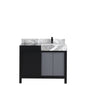 Zilara 42 in W x 22 in D Black and Grey Bath Vanity