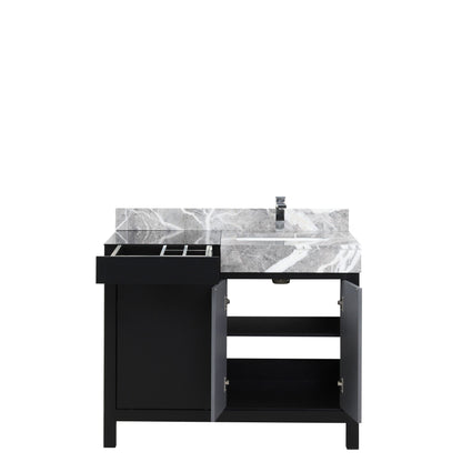 Zilara 42 in W x 22 in D Black and Grey Bath Vanity